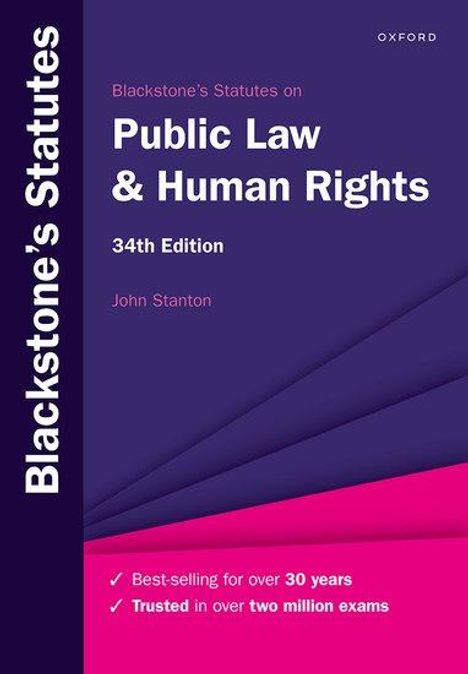 John Stanton: Blackstone's Statutes on Public Law &amp; Human Rights, Buch
