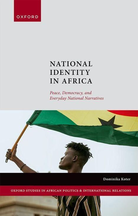 „National Identity in Africa“, Buchcover mit einer Person, die eine Flagge schwenkt.