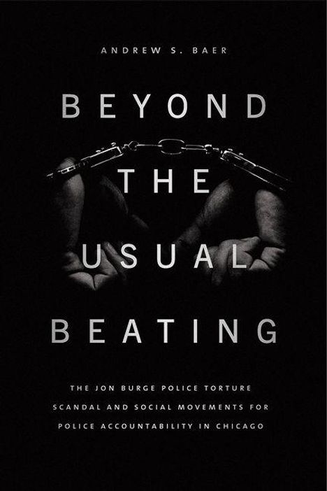 "BEYOND THE USUAL BEATING" in großen Buchstaben, darunter gefesselte Hände in dunkler Umgebung.