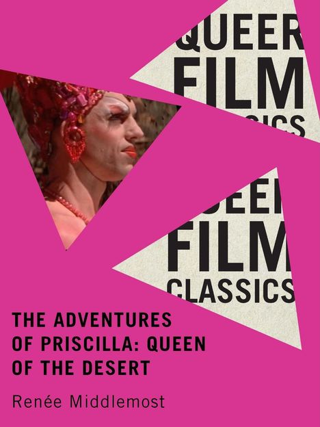„THE ADVENTURES OF PRISCILLA: QUEEN OF THE DESERT“ von Renée Middlemost. Rosa Hintergrund, Bildausschnitt mit Drag-Performer.