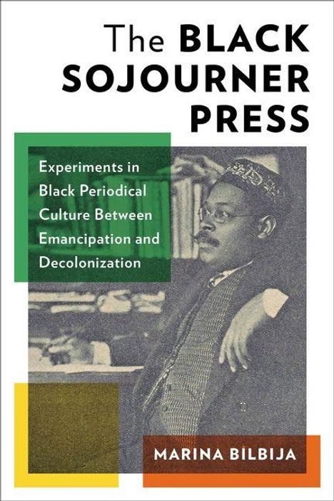 "Experiments in Black Periodical Culture Between Emancipation and Decolonization." Ein Mann sitzt, trägt Brille und Kappe.