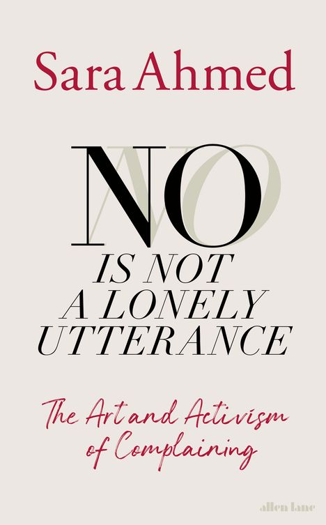 Sara Ahmed: No Is Not a Lonely Utterance, Buch