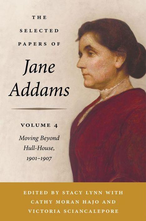 "The Selected Papers of Jane Addams, Volume 4. Moving Beyond Hull-House, 1901-1907." Gemälde: Frau im Profil in rotem Kleid.