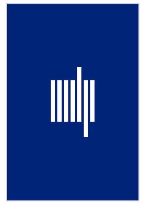 Weißes vertikales Balkendiagramm-Logo auf dunkelblauem Hintergrund.