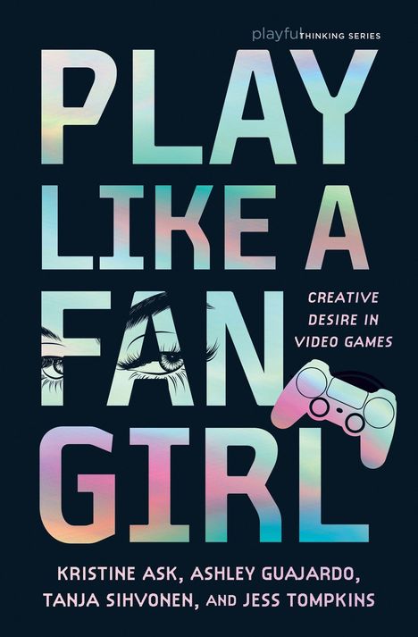 "PLAY LIKE A FAN GIRL" in großen, schimmernden Buchstaben, daneben ein rosa Game-Controller.