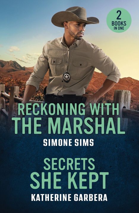 "RECKONING WITH THE MARSHAL" und "SECRETS SHE KEPT" sind zentrale Texte. Ein Mann mit Hut und Stern vor Berglandschaft.