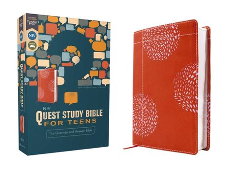 Zondervan: Niv, Quest Study Bible for Teens, Leathersoft, Coral, Comfort Print, Buch