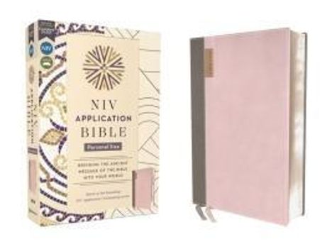 Zondervan: NIV Application Bible, Personal Size, Leathersoft, Pink/Gray, Red Letter, Comfort Print, Buch