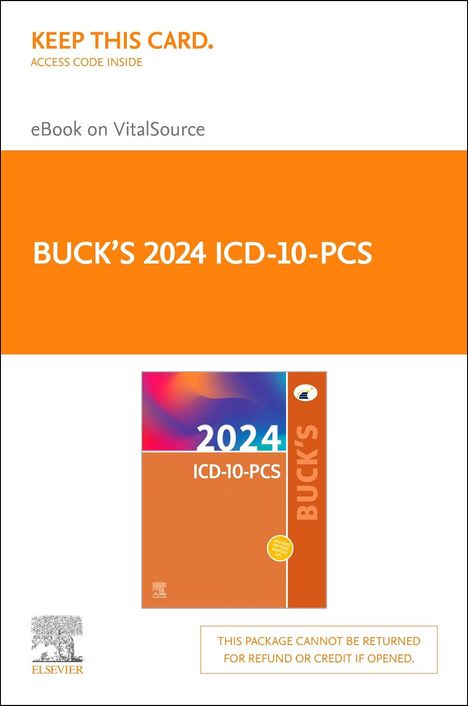 Elsevier: Buck's 2024 ICD-10-PCs - Elsevier E-Book on Vitalsource (Retail Access Card), Buch