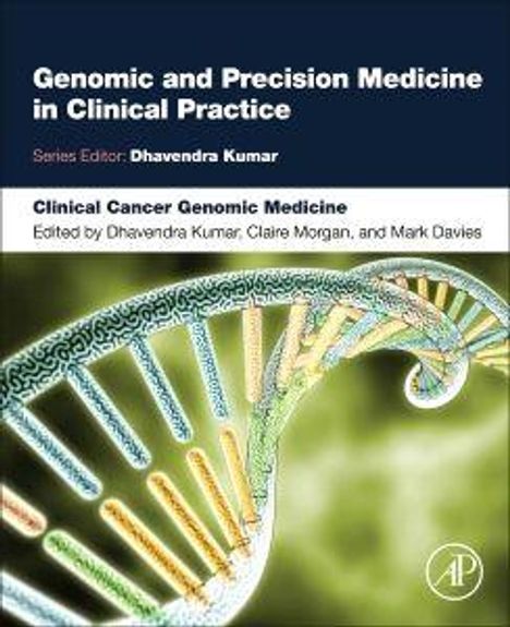 "Genomic and Precision Medicine in Clinical Practice." Bild eines DNA-Strangs im Hintergrund.