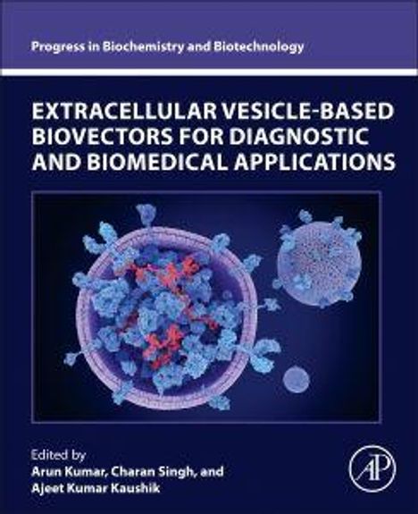Ein Buchcover mit dem Titel "Extracellular Vesicle-Based Biovectors for Diagnostic and Biomedical Applications".