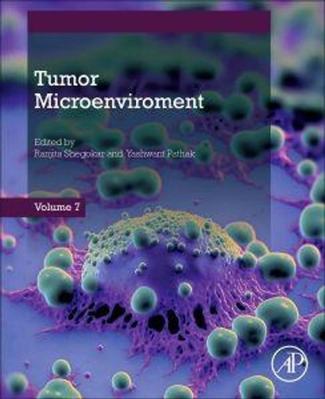 "Volume 7: Tumor Microenvironment", herausgegeben von Runja Sneperger und Yashwant Pathak. Abbildung von Zellen.