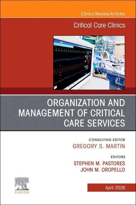 Titel: Organization and Management of Critical Care Services. Zeigt ein Monitorbild.