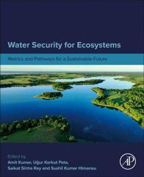 "Water Security for Ecosystems: Metrics and Pathways for a Sustainable Future." Luftaufnahme eines Flusses mit Wäldern.