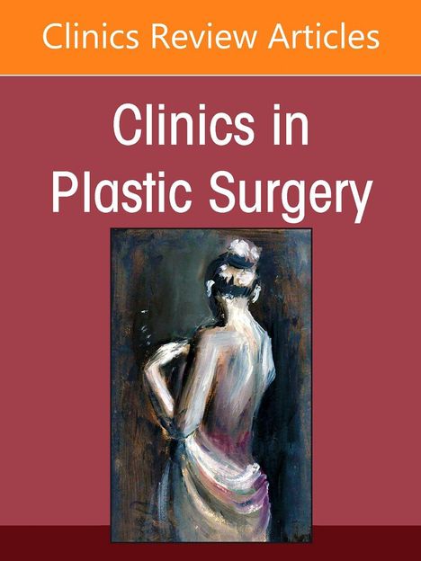 "Clinics Review Articles" oben, "Clinics in Plastic Surgery" mittig. Illustration einer Rückenansicht einer Person.