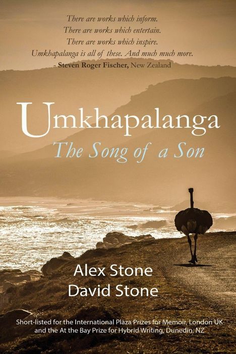 Zitate loben Umkhapalanga. Titel und Autoren: Umkhapalanga - The Song of a Son von Alex und David Stone. Strandszene.
