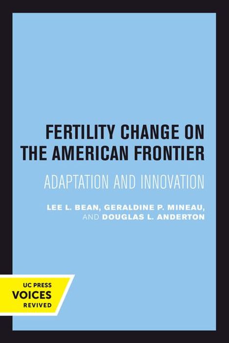 Douglas L. Anderton: Anderton, D: Fertility Change on the American Frontier, Buch