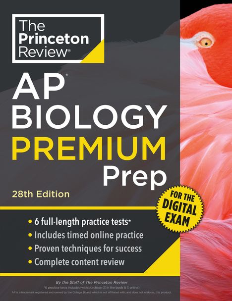 The Princeton Review: Princeton Review AP Biology Premium Prep, 28th Edition, Buch