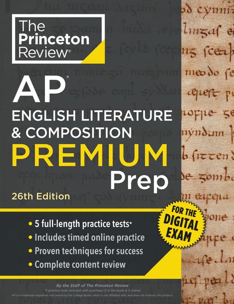 The Princeton Review: Princeton Review AP English Literature &amp; Composition Premium Prep, 26th Edition, Buch