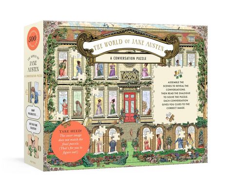 Jacqui Oakley: The World of Jane Austen: A Conversation 500-Piece Puzzle, Spiele