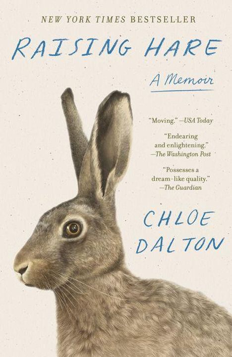 „New York Times Bestseller. Raising Hare: A Memoir. Zitate von USA Today, The Washington Post, The Guardian.“ Illustration eines Hasen.