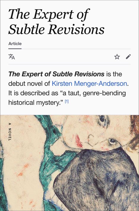 Kirsten Menger-Anderson: The Expert of Subtle Revisions, Buch
