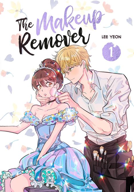 "The Makeup Remover", Lee Yeon, Nummer 1. Zwei stilisierte Figuren: Eine junge Frau im Kleid, ein Mann mit Pinsel.