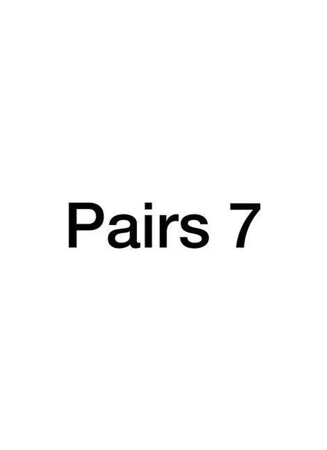 Text: "Pairs 7". Schwarzer Text auf weißem Hintergrund.
