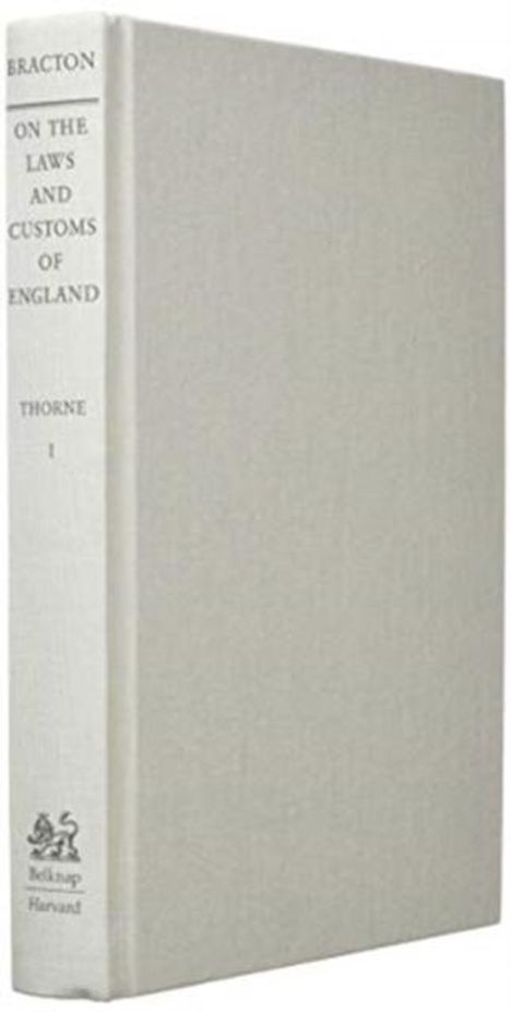 Henry De Bracton: On the Laws and Customs of England, Buch