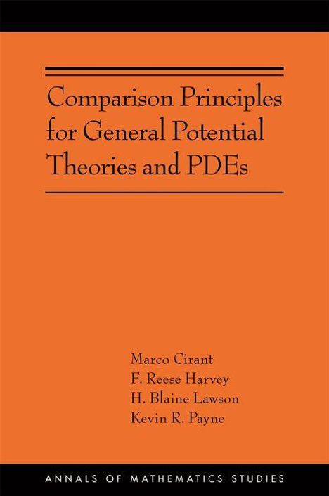 Marco Cirant: Comparison Principles for General Potential Theories and Pdes, Buch