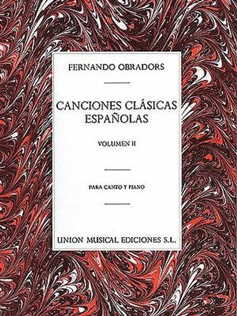 Obradors: Obradors Canciones Clasicas Espanolas Vol. 2 Vce/Pf, Noten