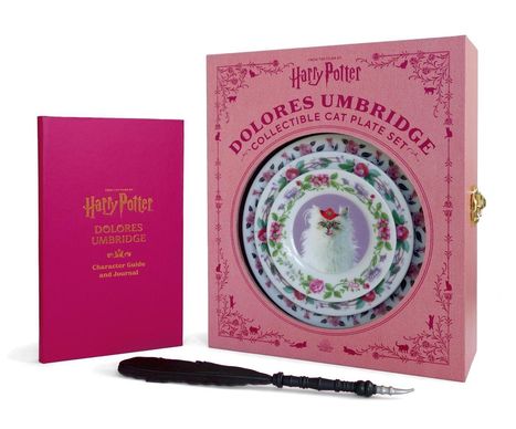 Donald Lemke: Harry Potter: Dolores Umbridge Collectible Cat Plate Set, Diverse