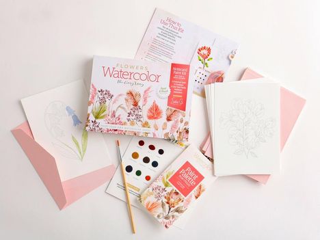 Sara Berrenson: Watercolor the Easy Way Paint-Your-Own Watercolor Cards Flowers, Buch
