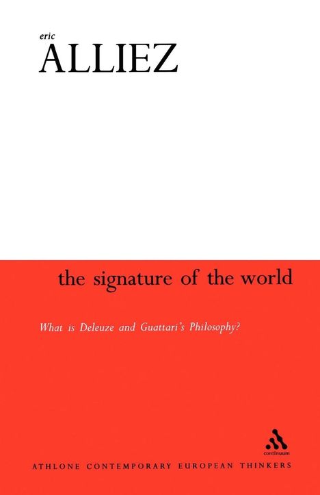 Eric Alliez: The Signature of the World, Buch