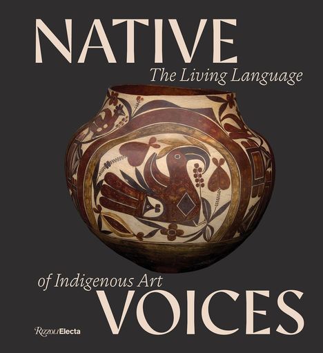 „NATIVE VOICES: The Living Language of Indigenous Art“, dekorative Keramikvase mit Vogelmotiv.