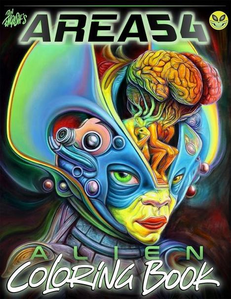 Ron English: Ron English's Area 54 Alien Coloring Book, Buch