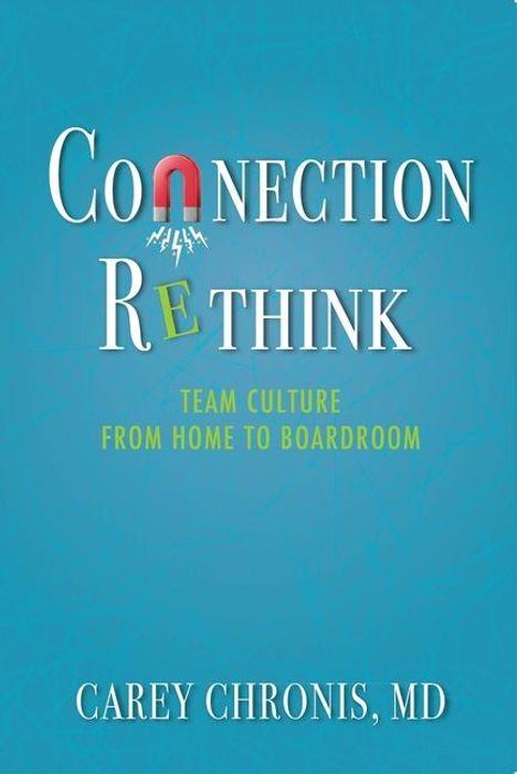 "Connection Rethink: Team Culture from Home to Boardroom." Autorenname darunter. Illustration mit Magnet und Blitz.