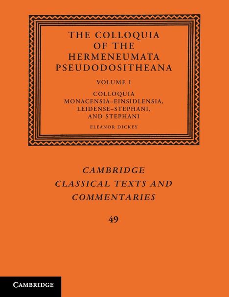 The Colloquia of the Hermeneumata Pseudodositheana, Buch