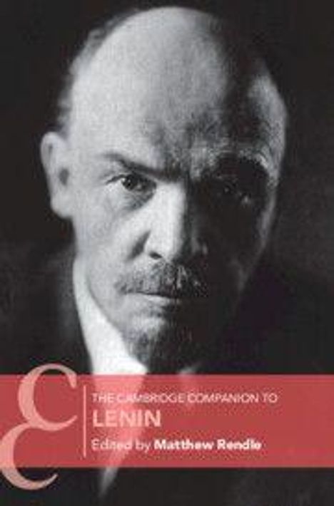 "The Cambridge Companion to Lenin, edited by Matthew Rendle." Porträtfoto eines Mannes mit Glatze und Schnurrbart.