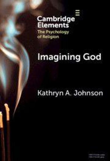 Titel: "Imagining God". Autor: Kathryn A. Johnson. Rauch von brennenden Stäbchen vor schwarzem Hintergrund.