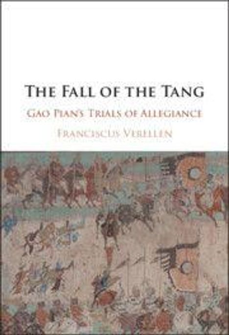 Oben steht „THE FALL OF THE TANG“. Darunter ein historisches Wandgemälde mit Reitern und Musikinstrumenten.