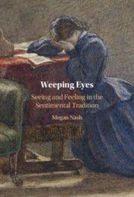 "Weeping Eyes: Seeing and Feeling in the Sentimental Tradition" von Megan Nash. Illustration: Frau am Tisch, Kopf aufgestützt.