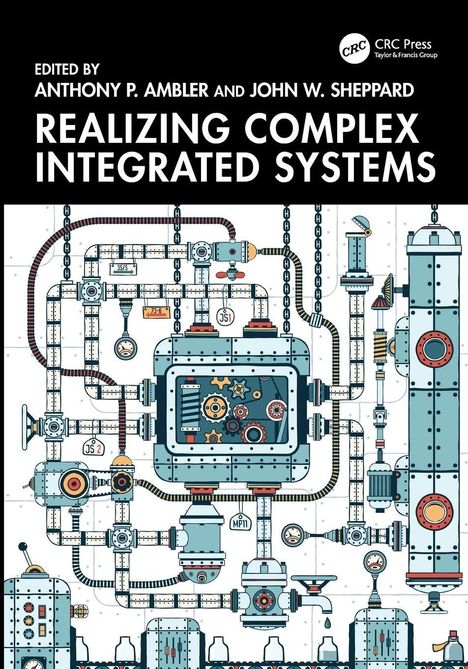 Titel: "Realizing Complex Integrated Systems". Eine technische Illustration zeigt vernetzte Maschinen und Zahnräder.