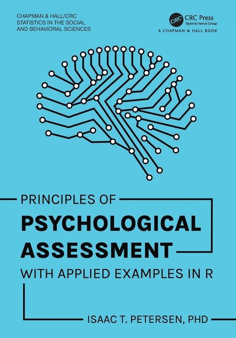 Text: "Principles of Psychological Assessment" oben ein stilisiertes Gehirn als Schaltkreis auf blauem Hintergrund.
