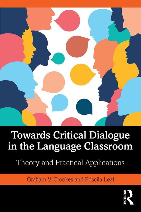 „Towards Critical Dialogue in the Language Classroom“ in weißem Text auf schwarzem Hintergrund, buntes Profilbild.