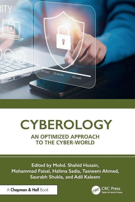 "CYBEROLOGY: An Optimized Approach to the Cyber-World" ist der Titel. Ein Schloss-Symbol auf einem digitalen Display.