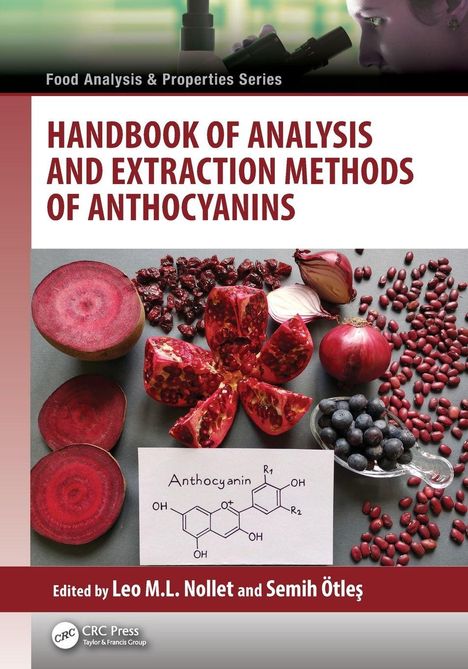 Titel: "Handbook of Analysis and Extraction Methods of Anthocyanins". Gezeigt werden rote Früchte und Strukturformel.
