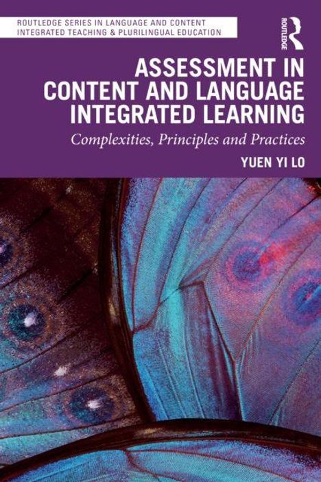 „Assessment in Content and Language Integrated Learning“ von Yuen Yi Lo. Nahaufnahme eines bunten Schmetterlingsflügels.