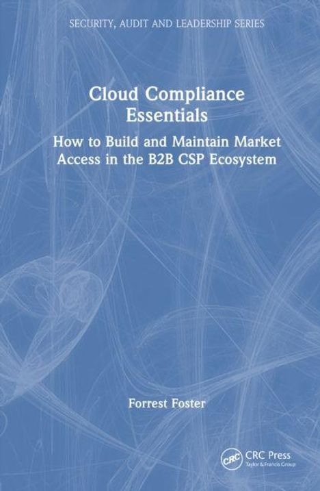Der Titel lautet: "Cloud Compliance Essentials." Der Hintergrund ist blau mit einem abstrakten, weißen Muster.