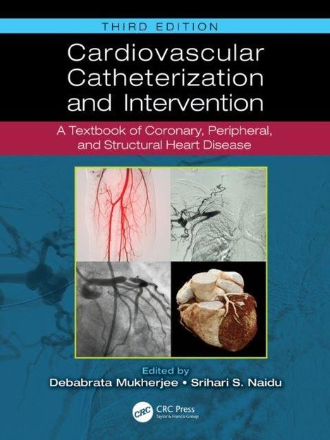 "Third Edition: Cardiovascular Catheterization and Intervention." Bild einer Herzoperation und anatomische Abbildungen.